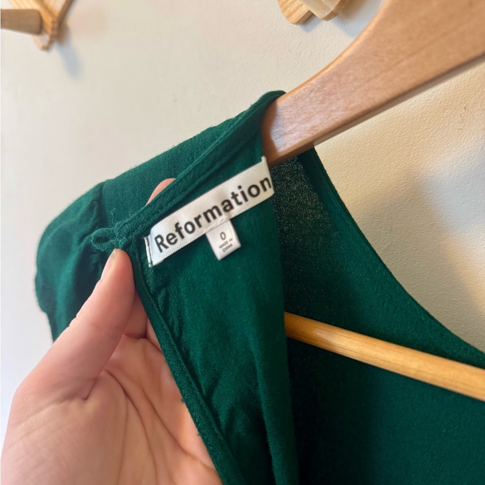 Reformation Deep Green Maxi/Midi Dress - Picture 3 of 4